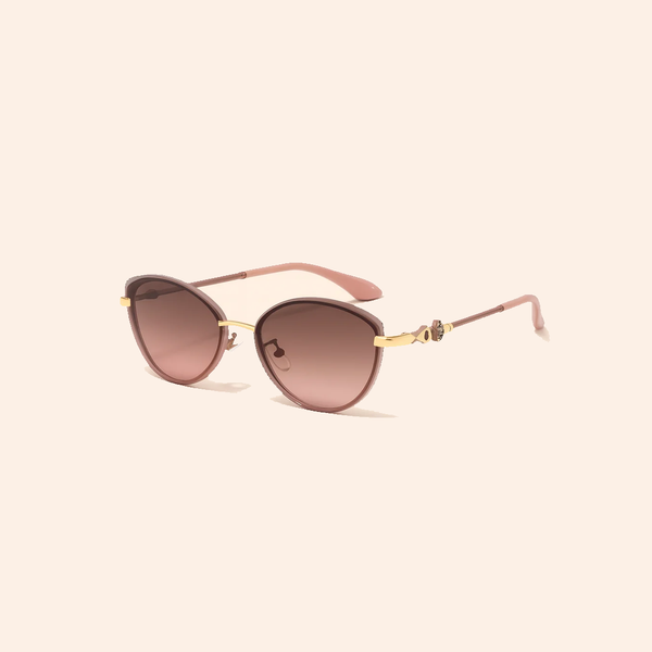Rose Dusk rose gold cat eye sunglasses for women — Rangrays