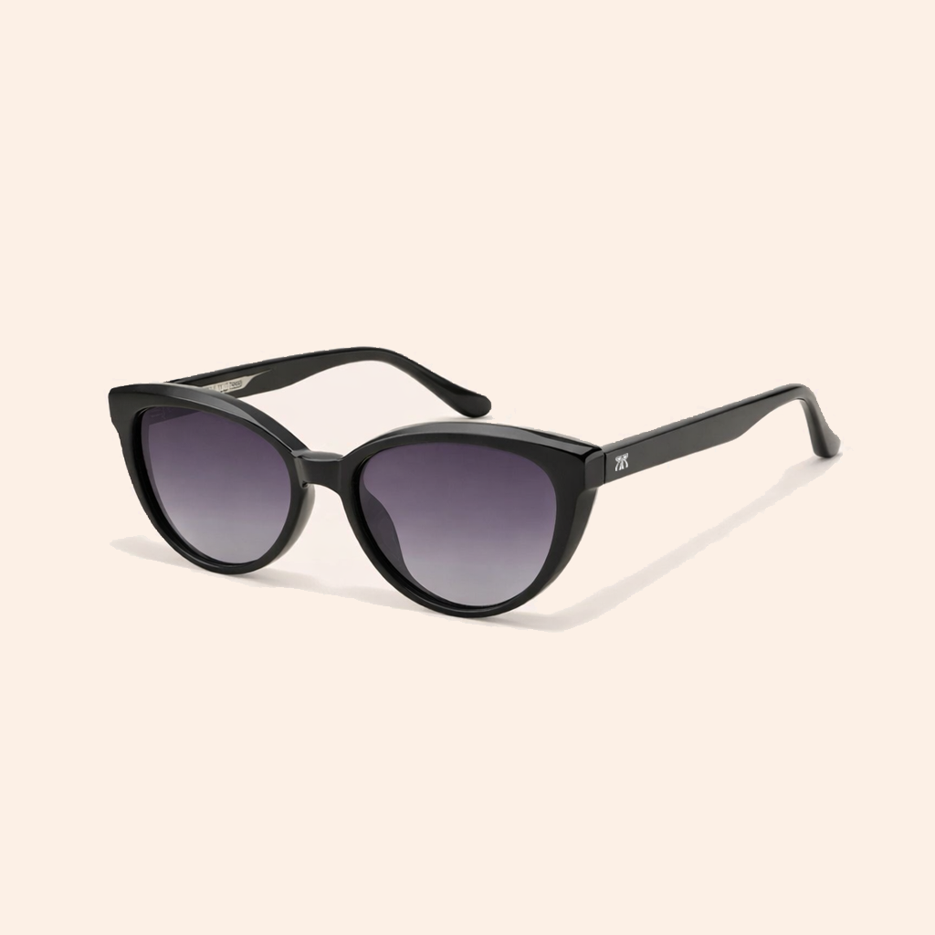 Allure black retro cat eye sunglasses for women — Rangrays